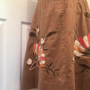 BCBG MazAzria Embroidered Skirt w/beading detail